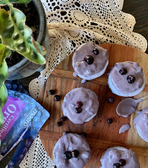 Raw Vegan Blueberry&nbsp;Cheesecakes